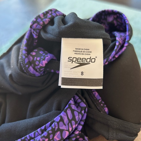 Speedo Purple and Black Swimsuit - Size 8 - NWOT - Picture 4 of 6